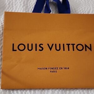 Louis Vuitton Tangerine Bag with Navy Handles